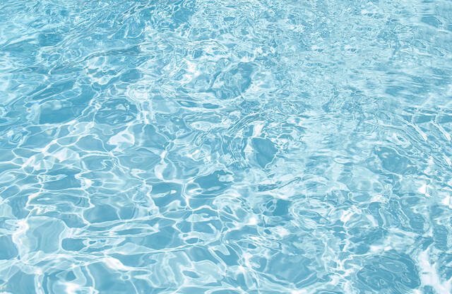 Sparkling blue pool water