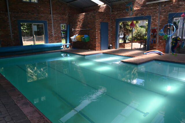 Indoor pool under the skylights