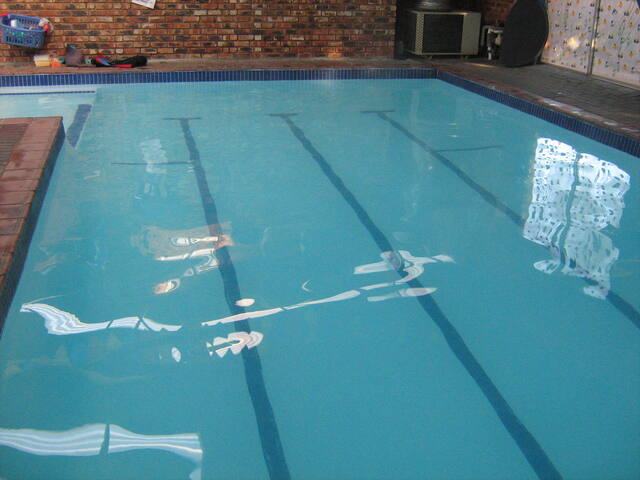 The pool ready for lessons